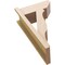 Ekena Millwork 7 1/2-in W x 16-in D x 28-in H Funston Slat Rough Cedar Woodgrain TimberThane Outlooker, Primed Tan OUTUR075X16X28FST24RCPR - alternate 4